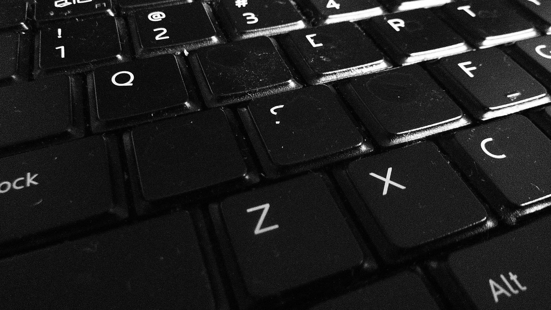 Dark Laptop Keyboard Keys