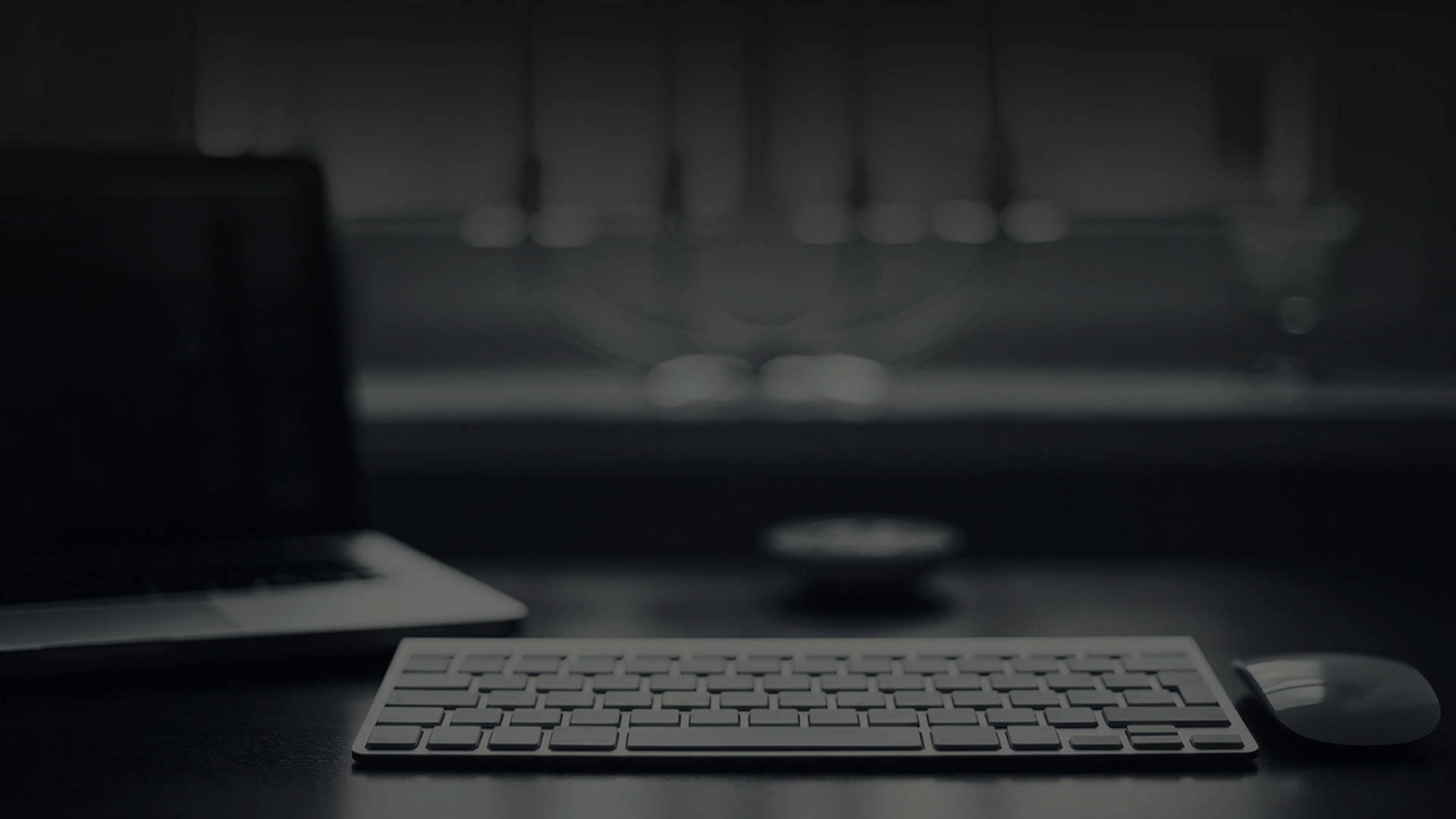 Dark Laptop White Cordless Keyboard Wallpaper