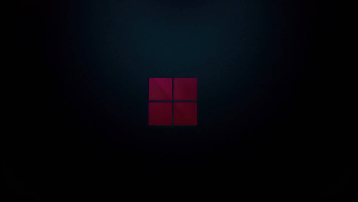 Dark Laptop Windows 11 Logo Wallpaper