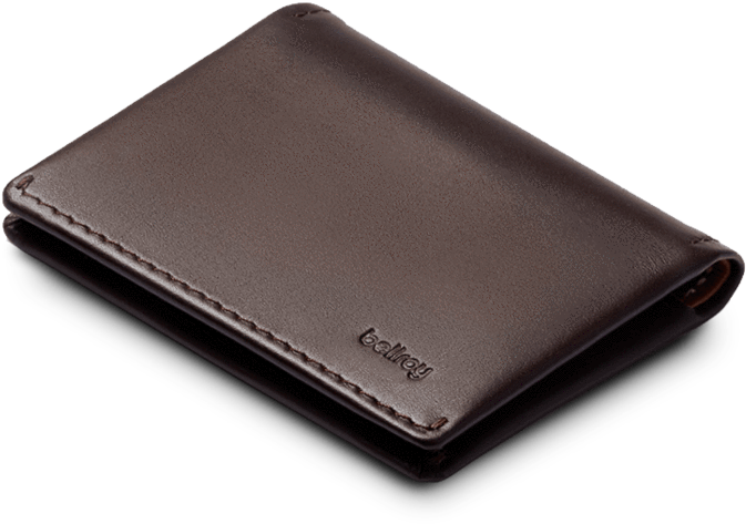 Dark Leather Wallet Product Showcase PNG