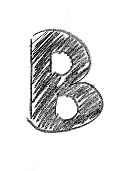 Dark Letter Bon Black Background PNG
