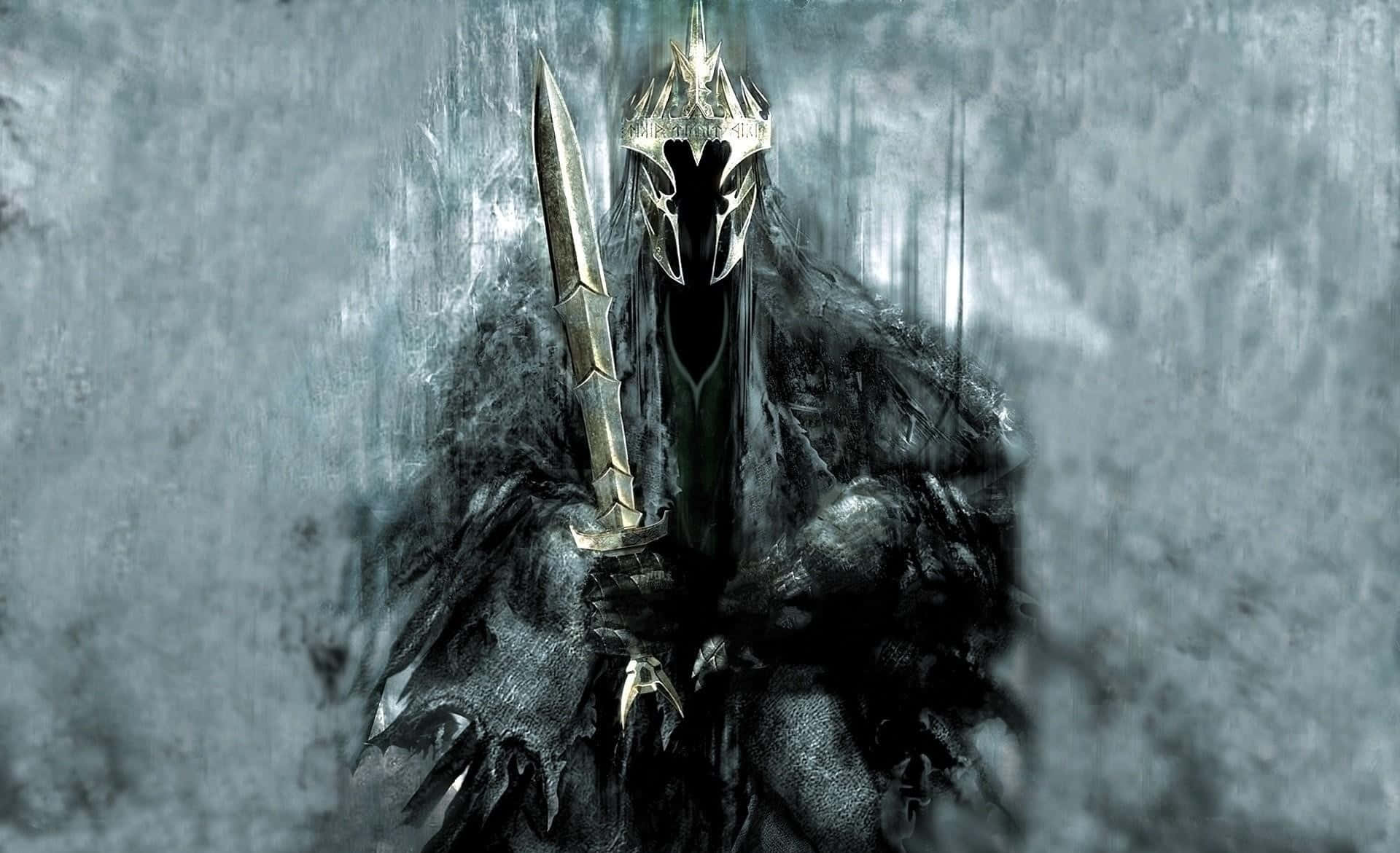 Dark Lord Sauron Armored Figure Wallpaper