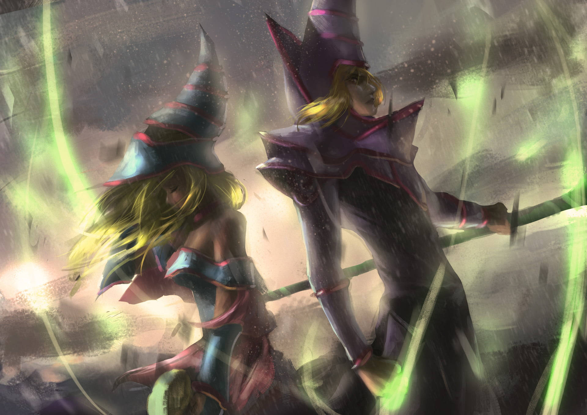 Dark Magician Duo Yu Gi Oh Wallpaper