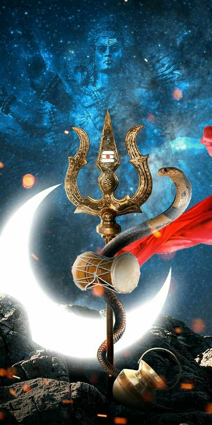Dark Mahadev Iconic Symbols Hd Wallpaper