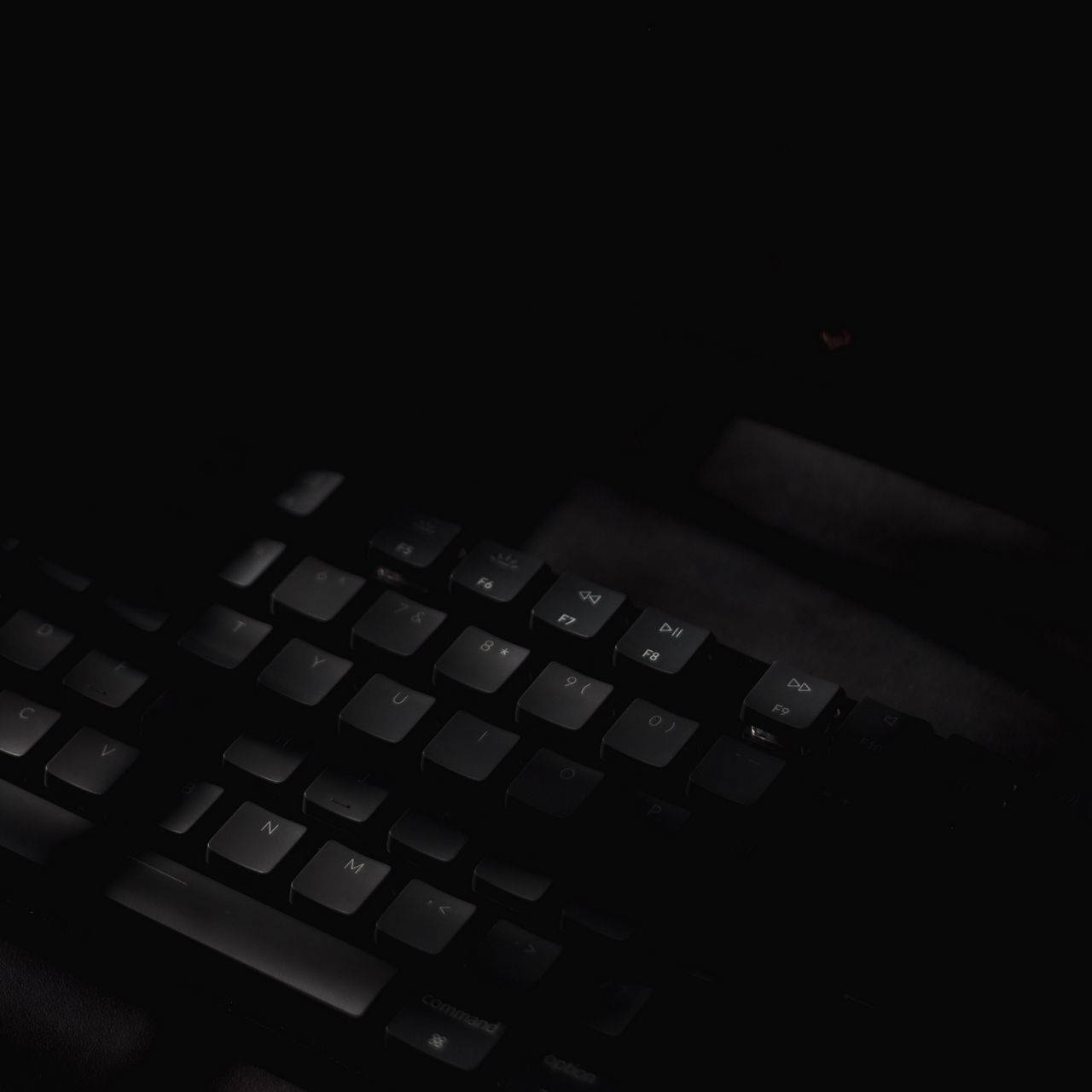 Dark Matte Aesthetic Computer Keyboard Wallpaper
