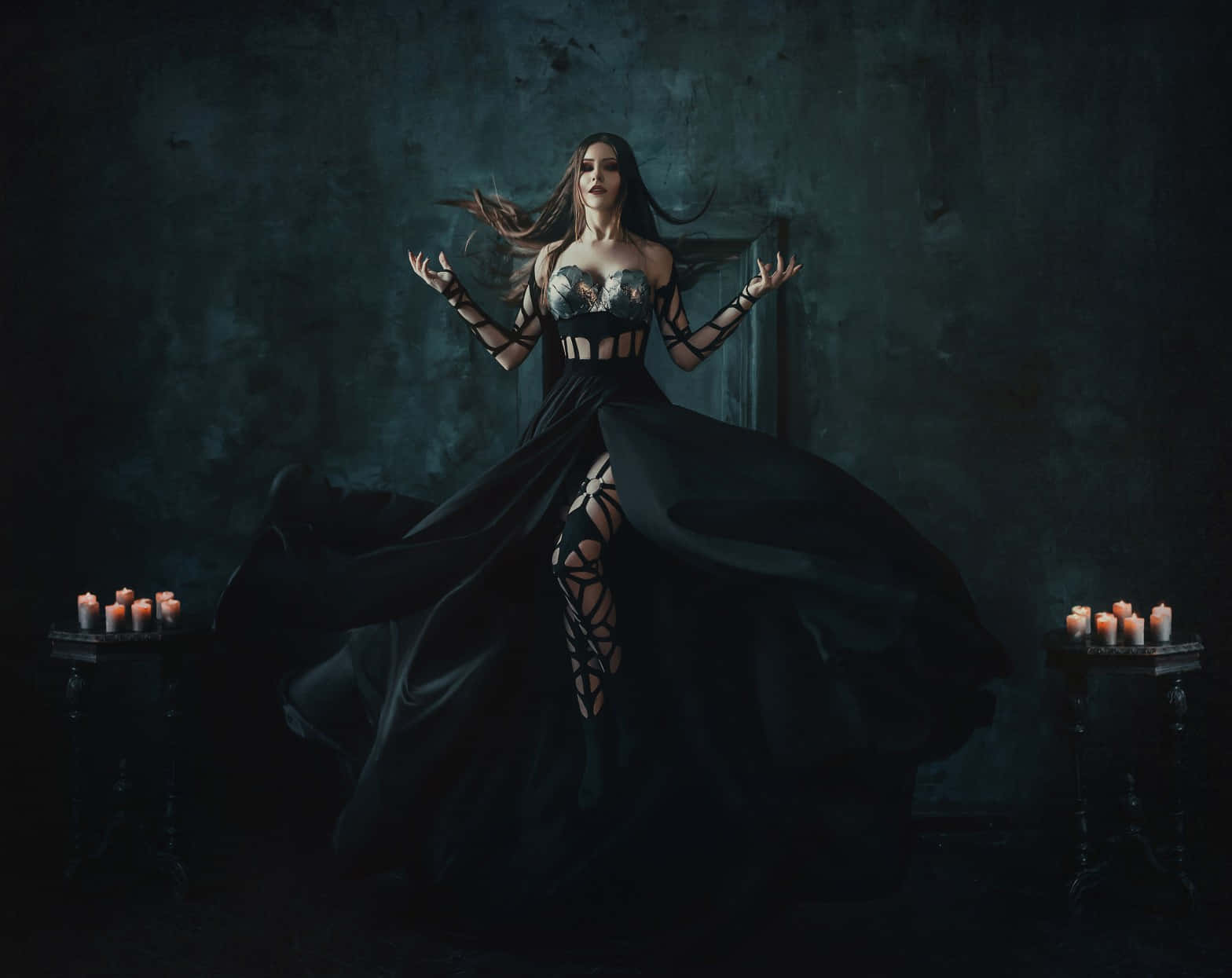 Dark Monarch: Commanding The Gothic Fantasy Realm Wallpaper