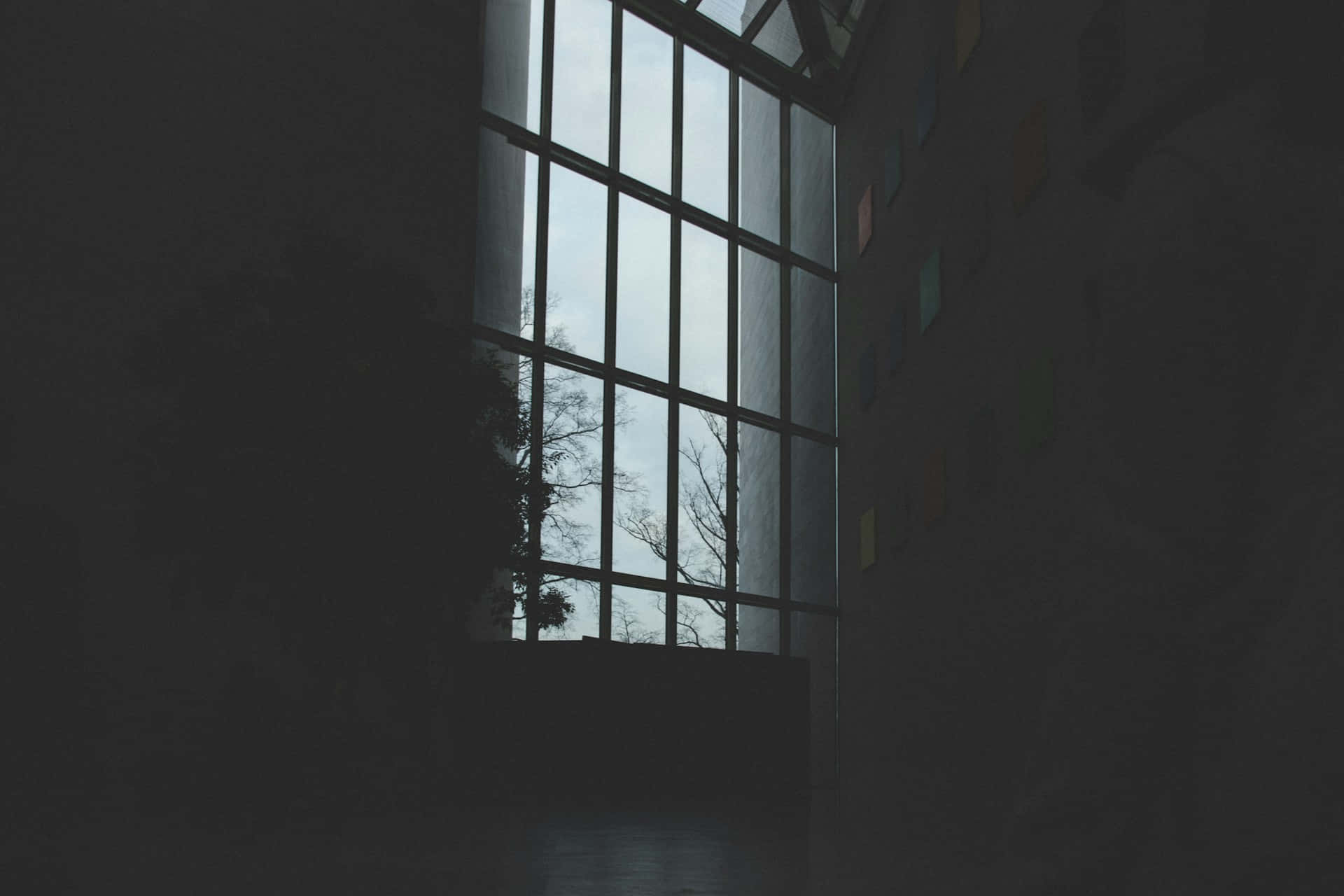 Dark Moody Window Silhouette Wallpaper