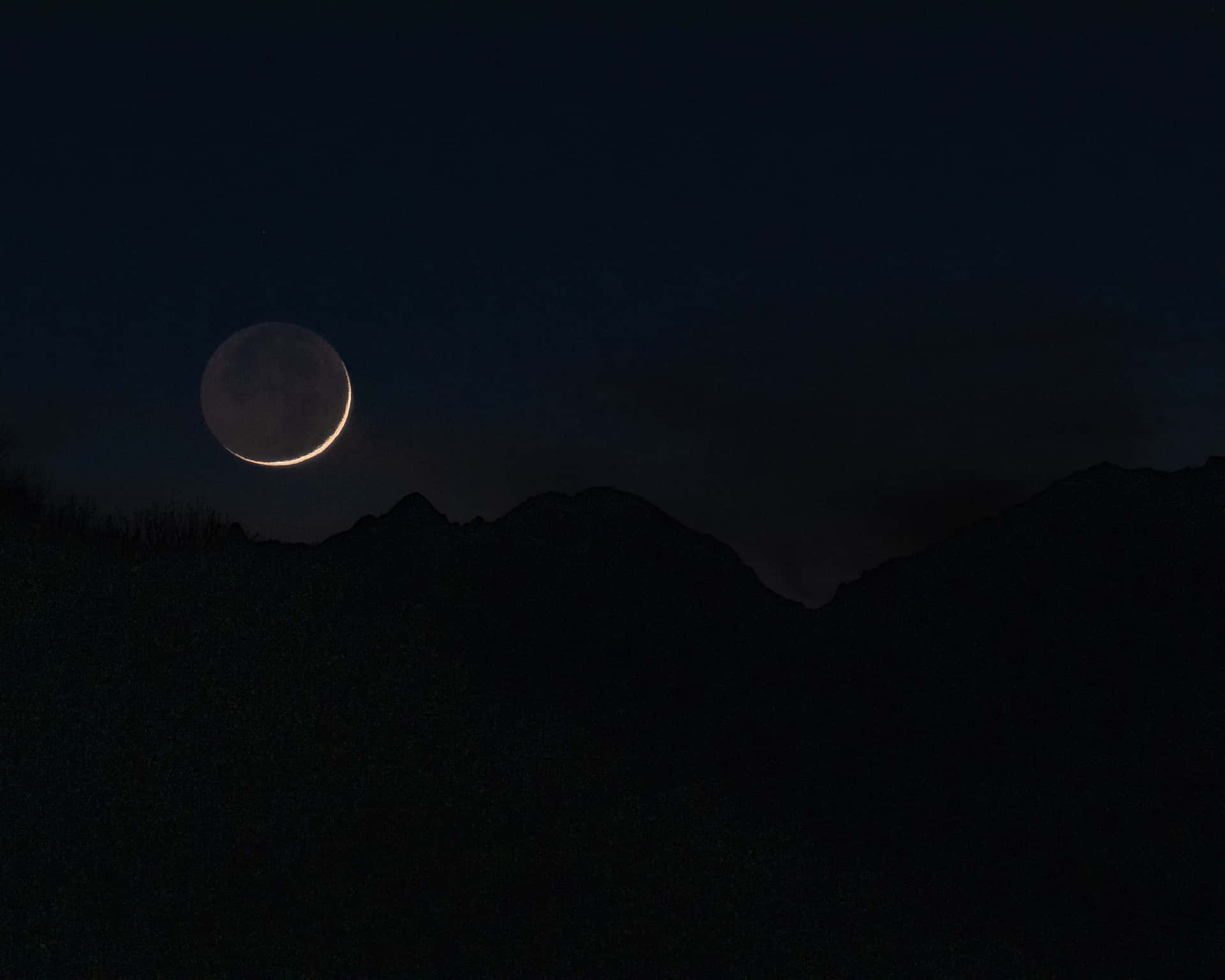 Mysterious Dark Moon - A Glimpse of Enchantment Wallpaper