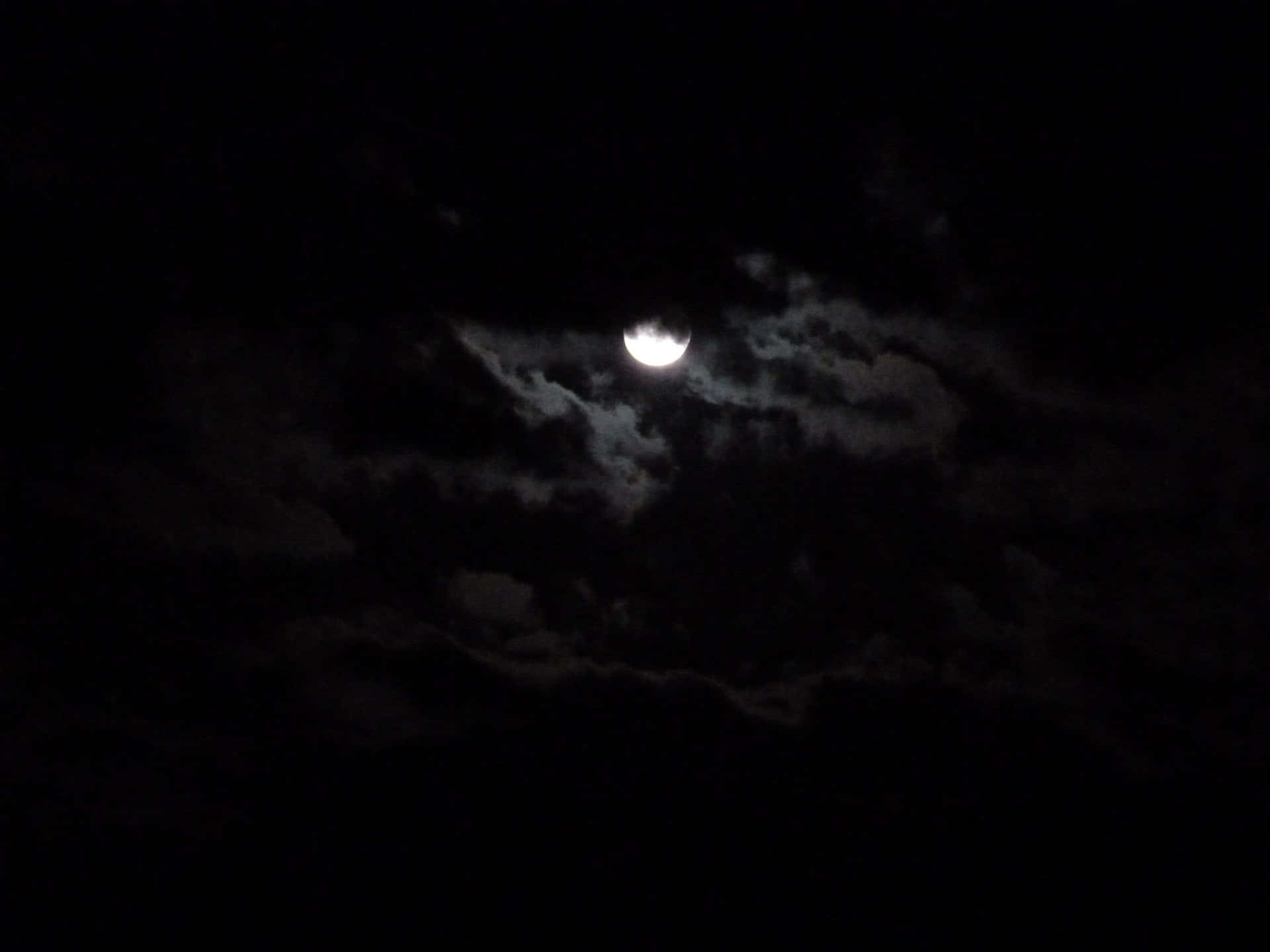 Mysterious Dark Moon in a Starry Sky Wallpaper