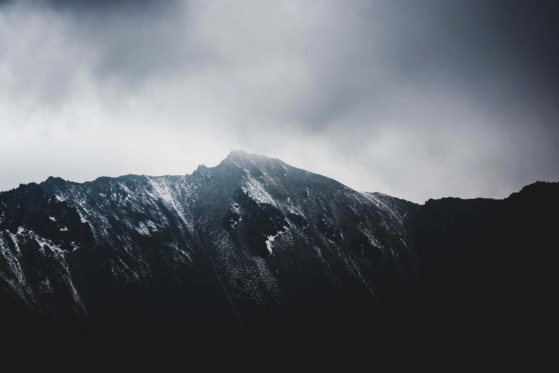 Majestic Dark Mountain Landscape Wallpaper