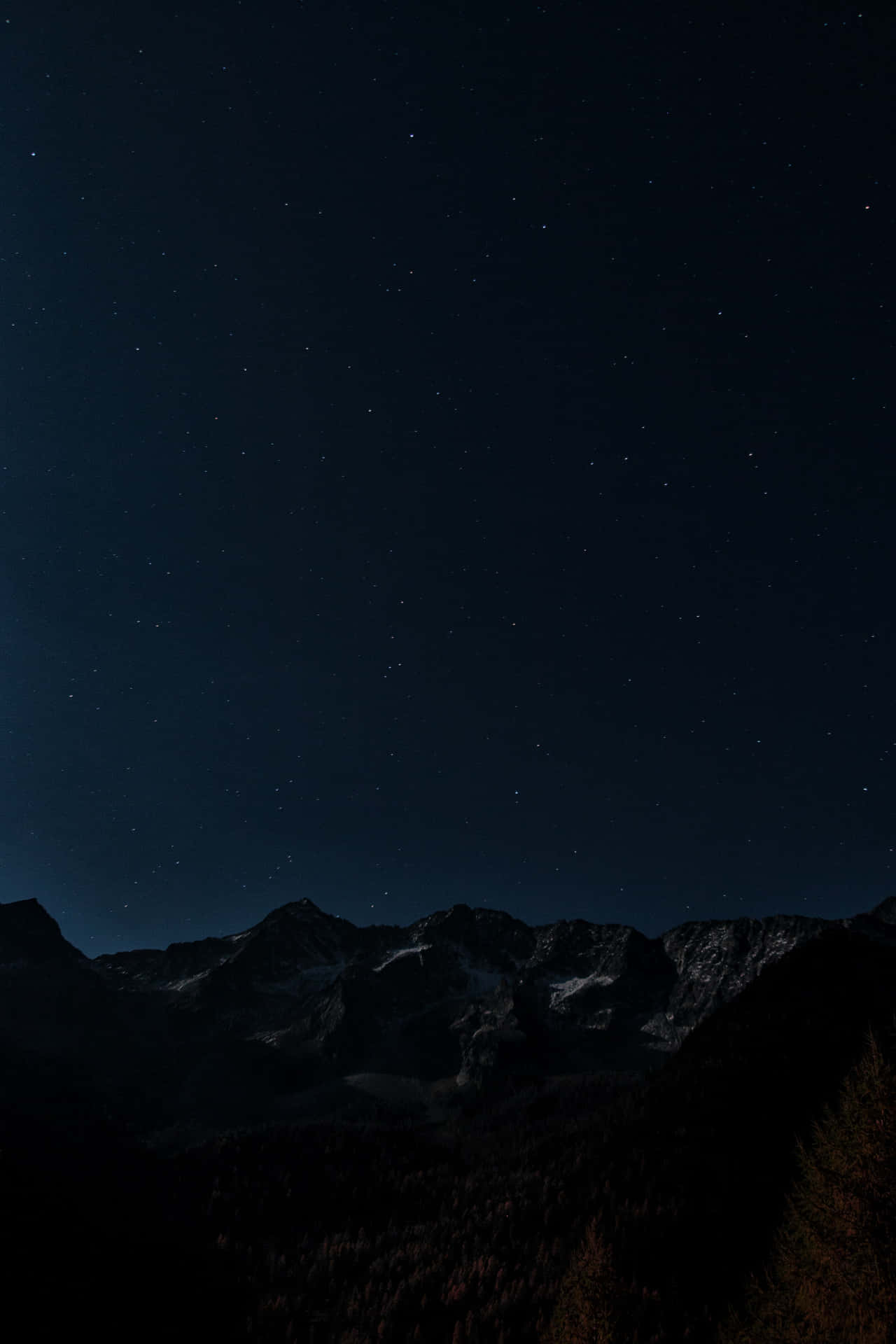 Majestic Dark Mountain Landscape at Twilight Wallpaper