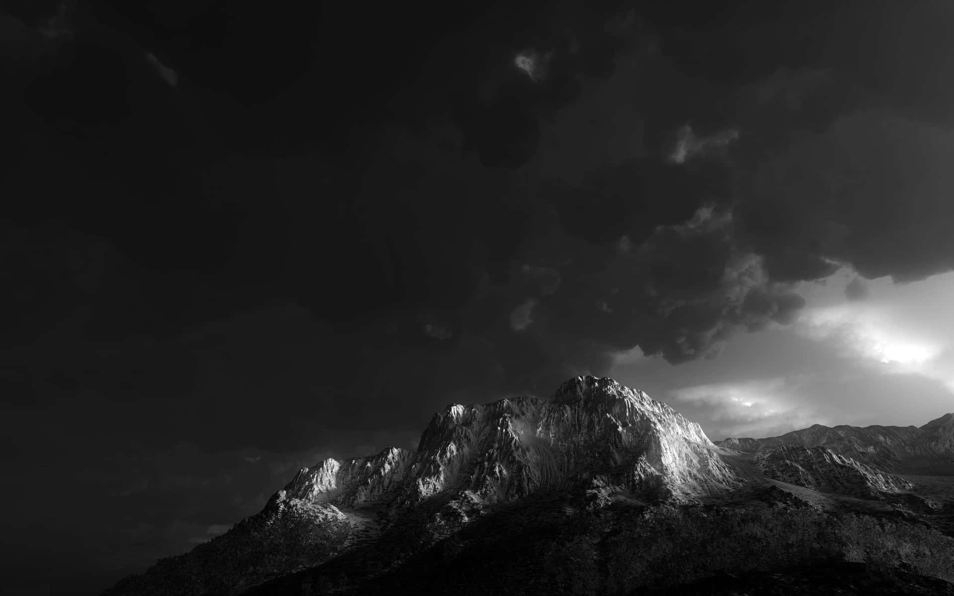 Mystical Dark Mountain Landscape Wallpaper