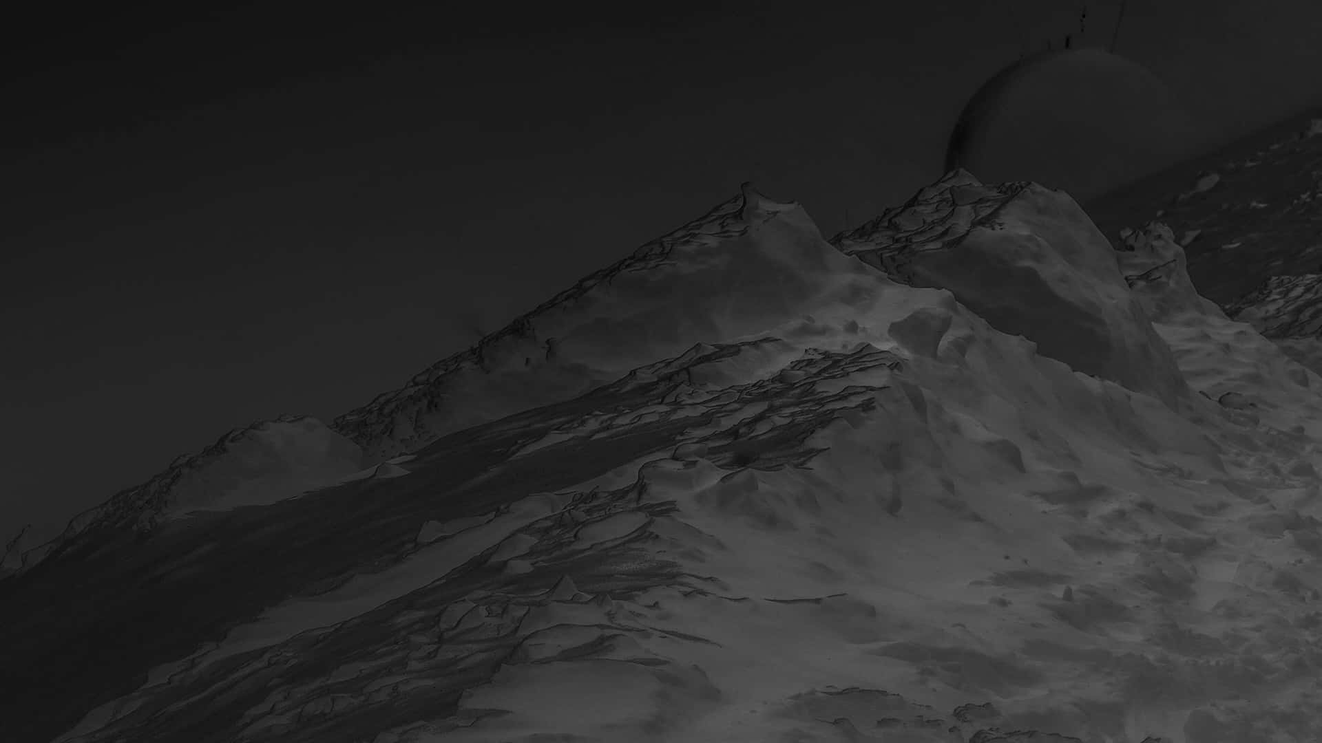 Dark Mountain Peaks Under Moonlight4 K Wallpaper