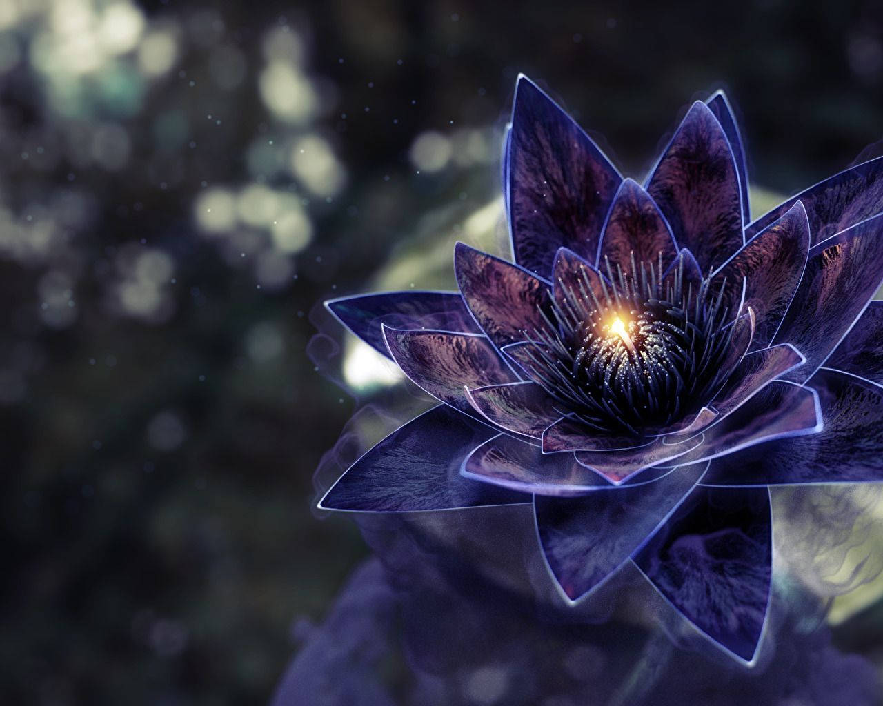 Dark Mystical Lotus Wallpaper