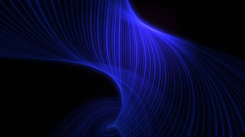 Dark Neon Iphone Abstract Blue Lines Wallpaper