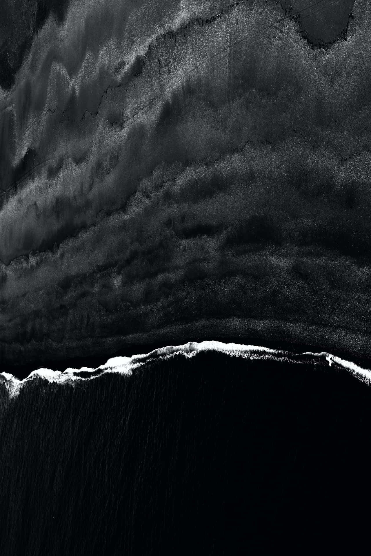 Caption: Enigmatic Dark Ocean Waves Wallpaper