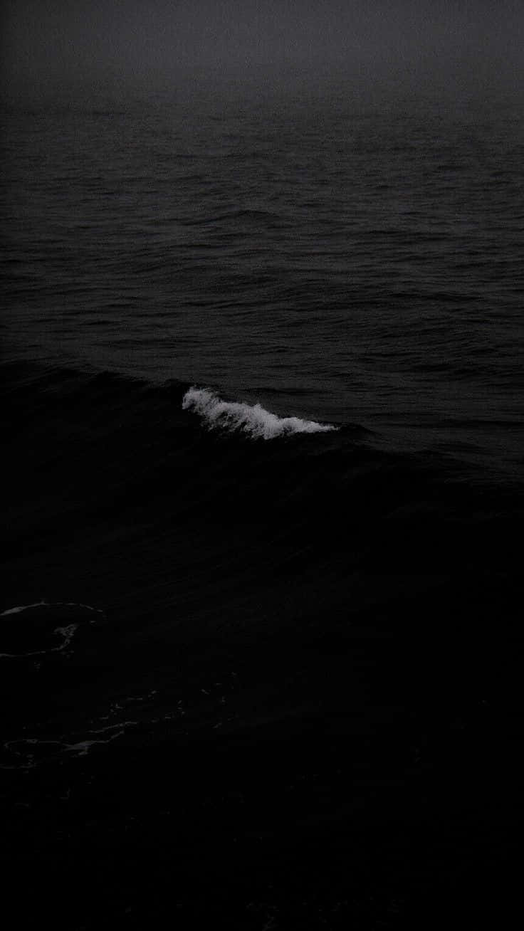 Dark Ocean Wave Minimalism Wallpaper