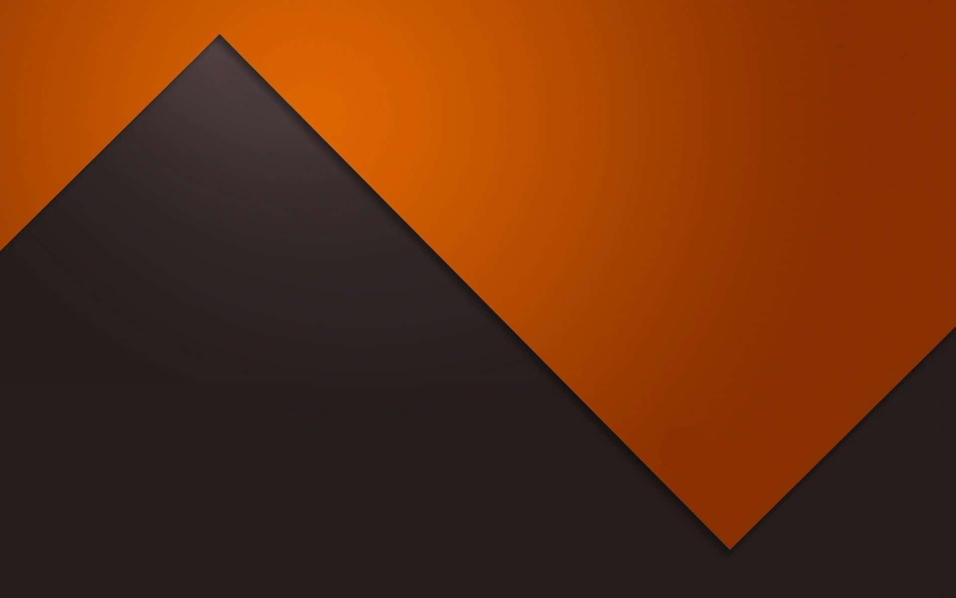 Dark orange wave design on a gradient background