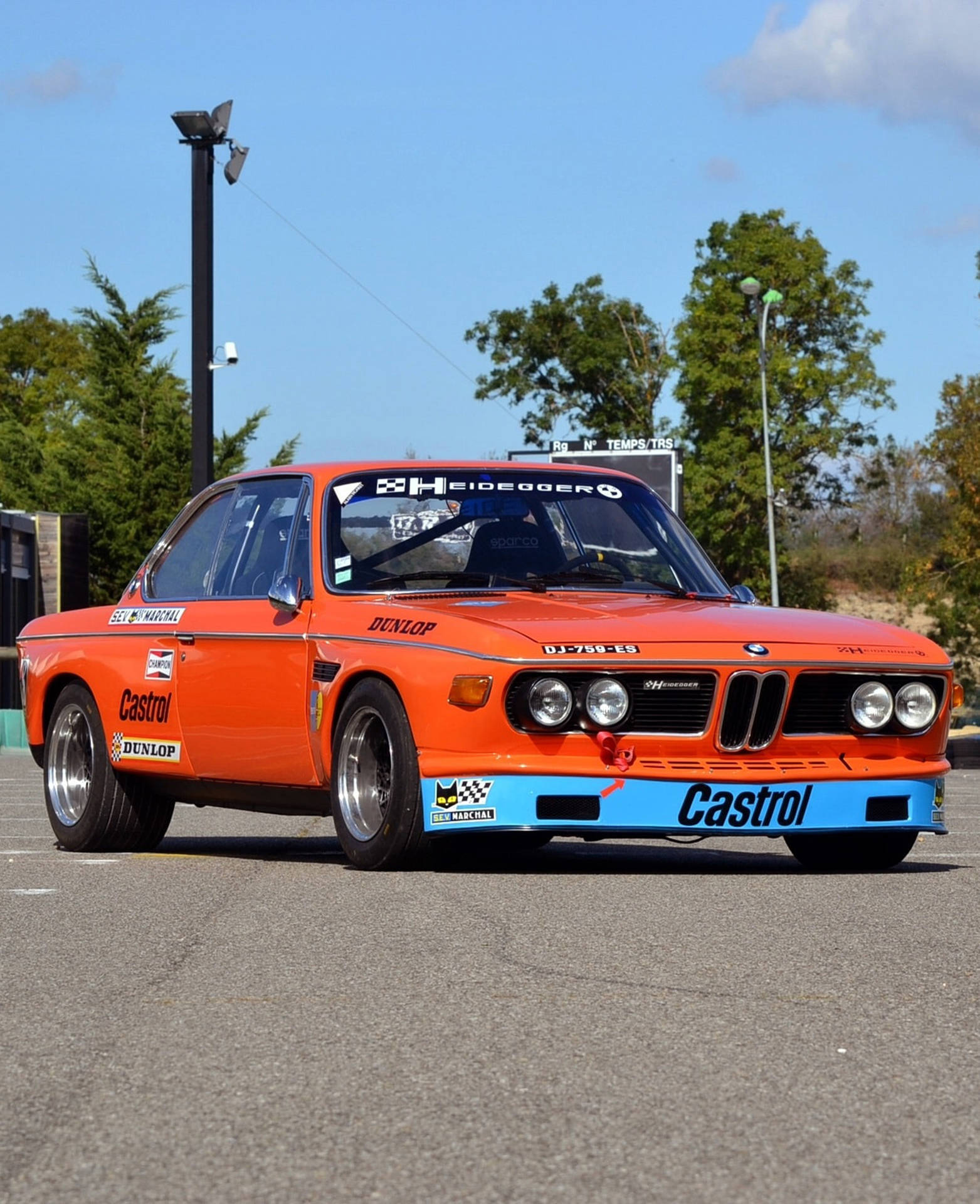 Mørk orange klassisk BMW sports logo tapet Wallpaper