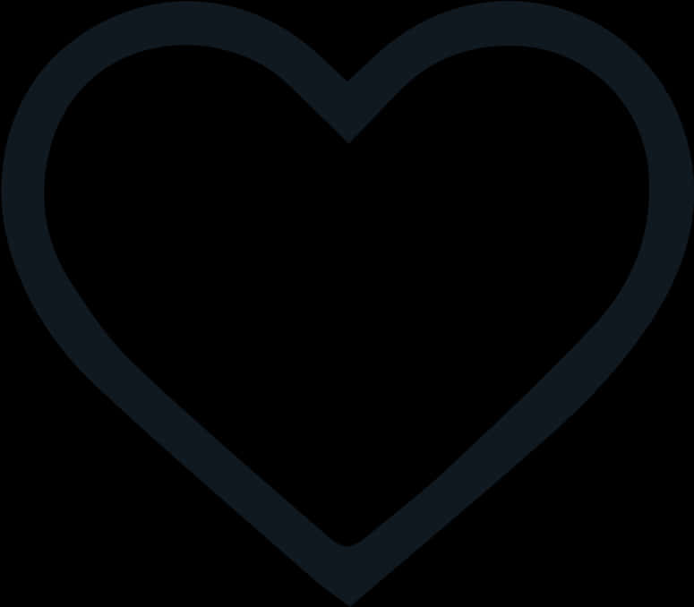 Dark Outline Heart Transparent Background.png PNG