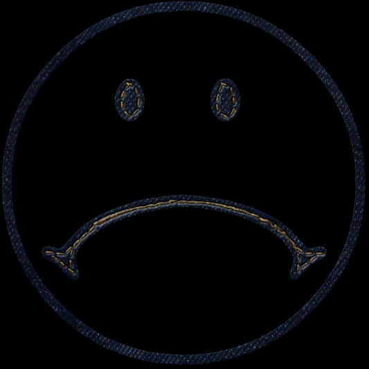 Dark Outlined Smiley Face PNG