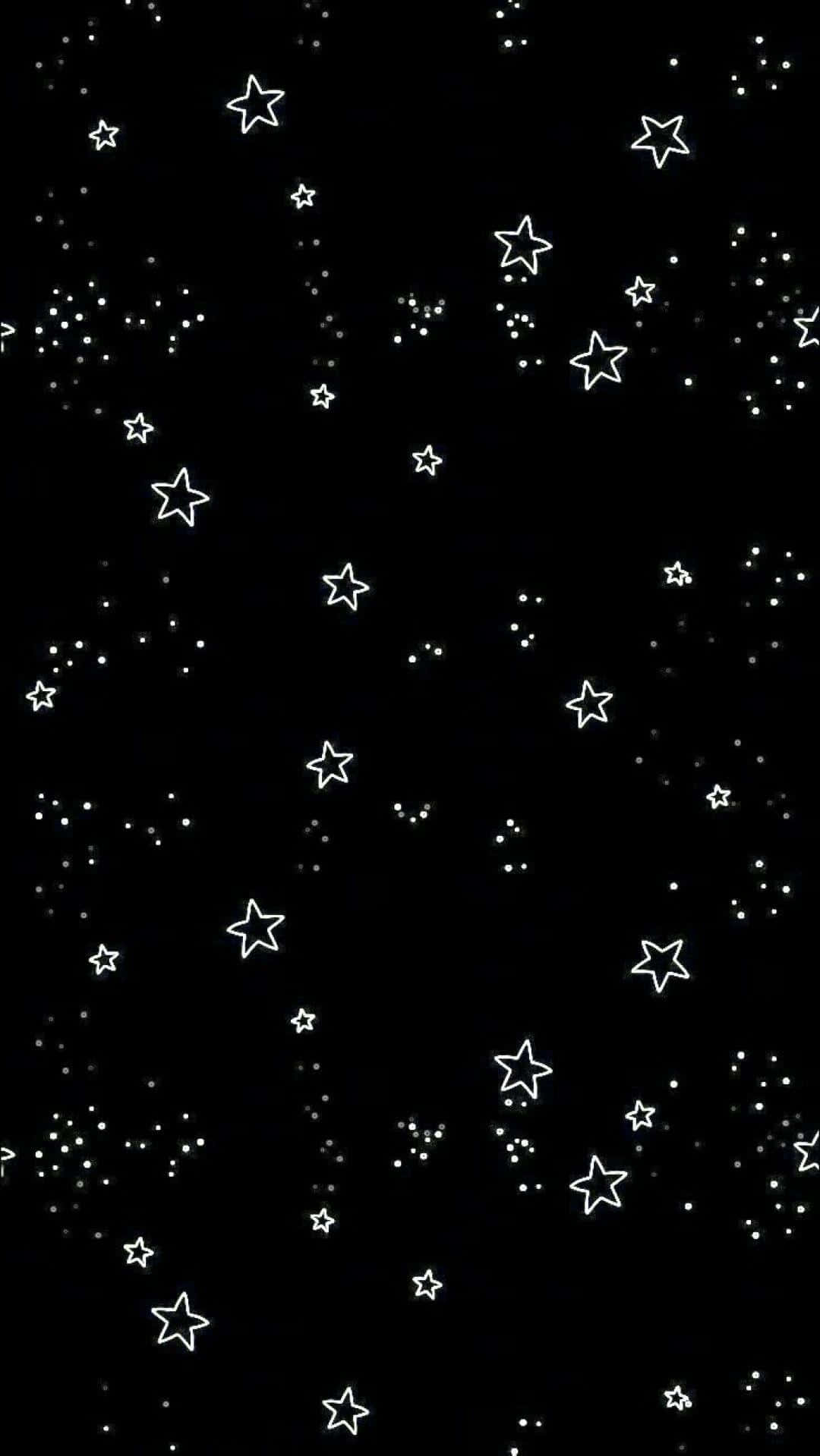 A Black Background With White Stars On It