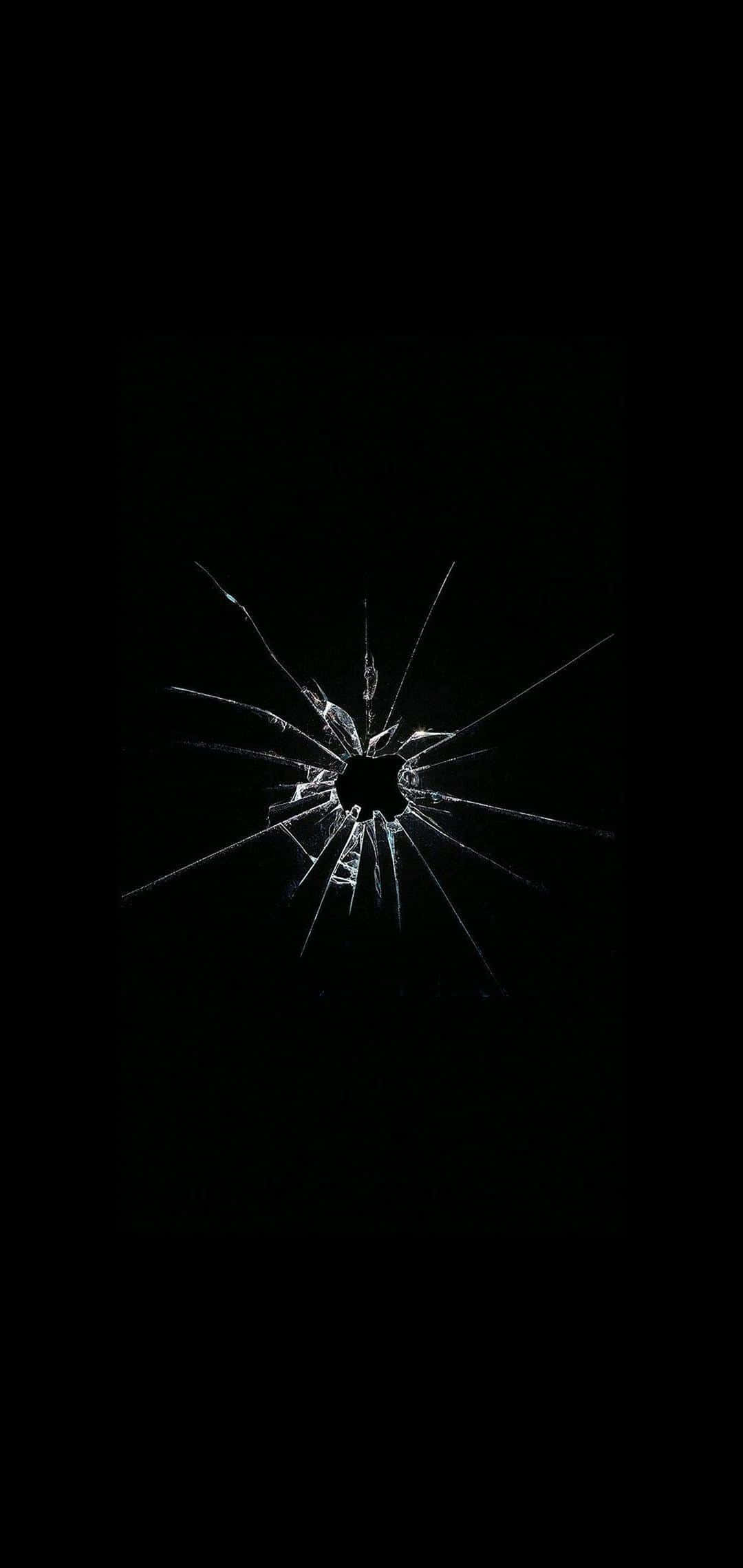 A Broken Glass On A Black Background