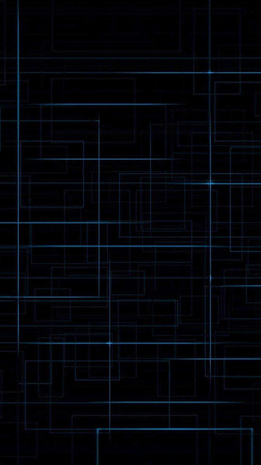 Dark Phone With Blue Lines Wallpaper