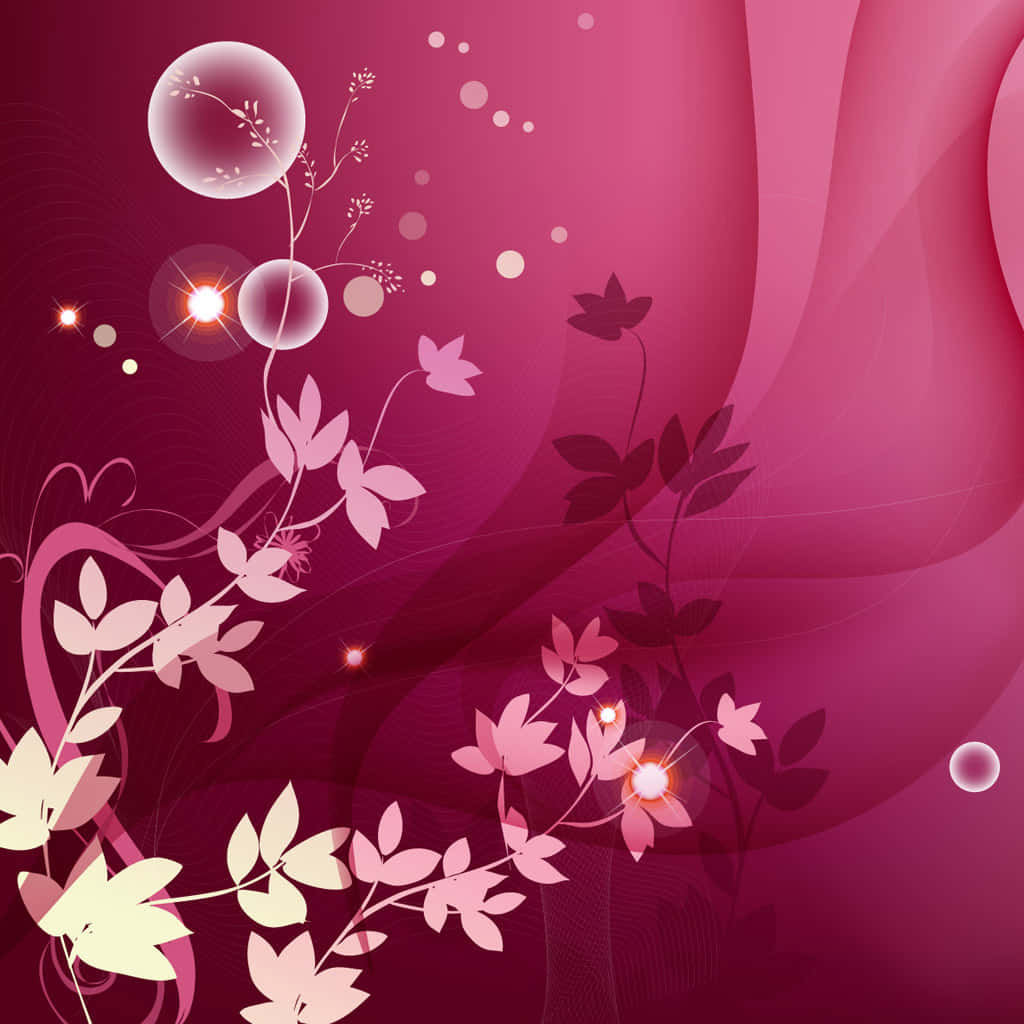 Floresvibrantes De Color Rosa Oscuro. Fondo de pantalla