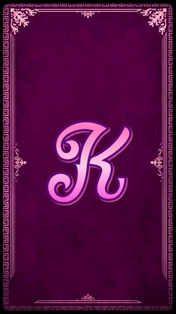 Dark Pink K Alphabet