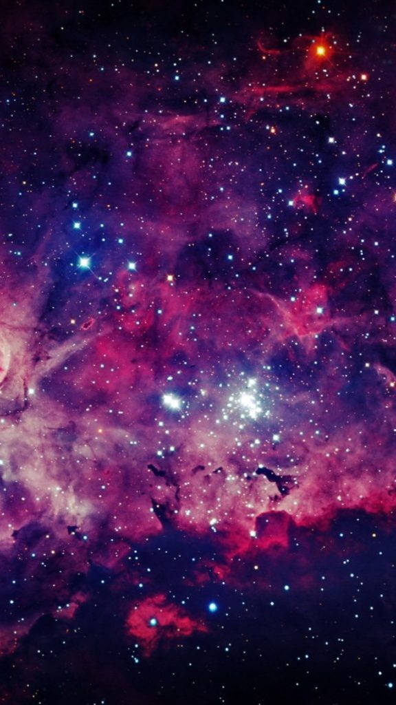 Dark Pink Nebula Space Iphone Wallpaper