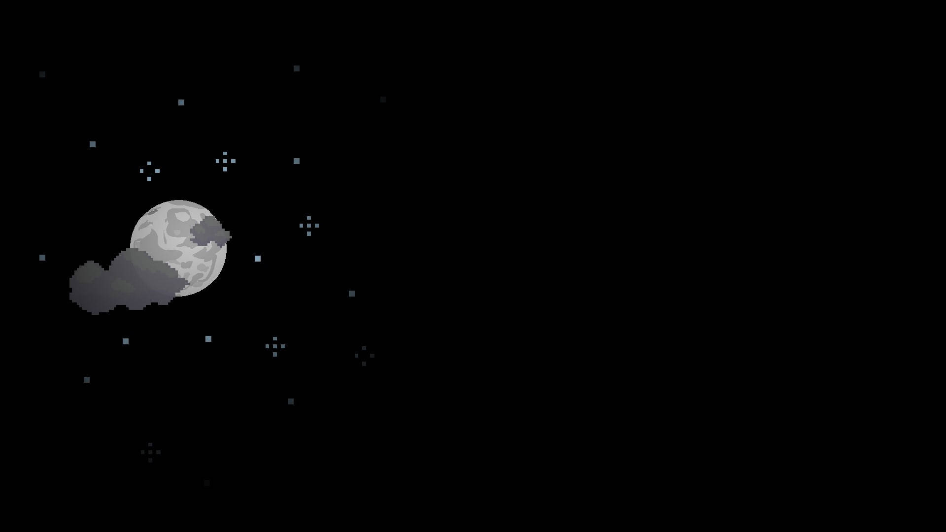 Unaluna Con Nubes Y Estrellas En El Cielo. Fondo de pantalla