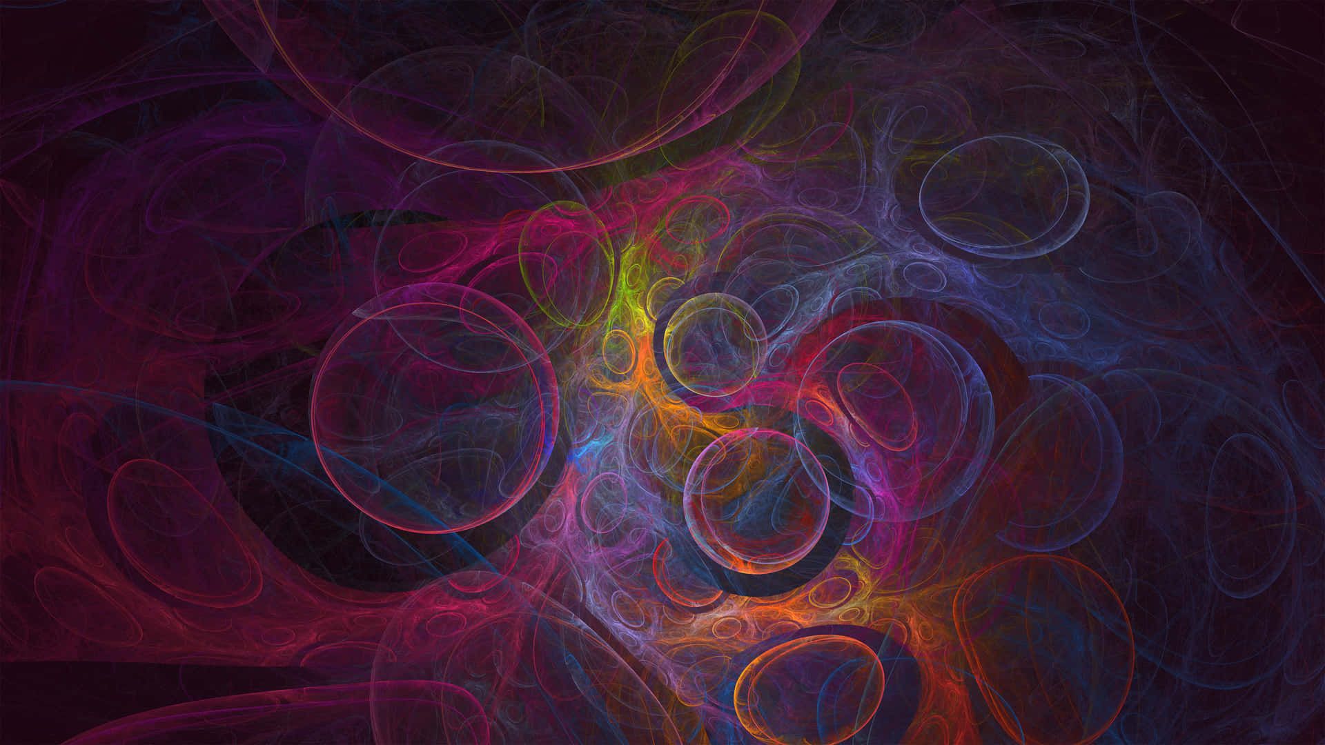 Et farverigt abstrakt baggrund med cirkler og cirkler i forskellige størrelser. Wallpaper