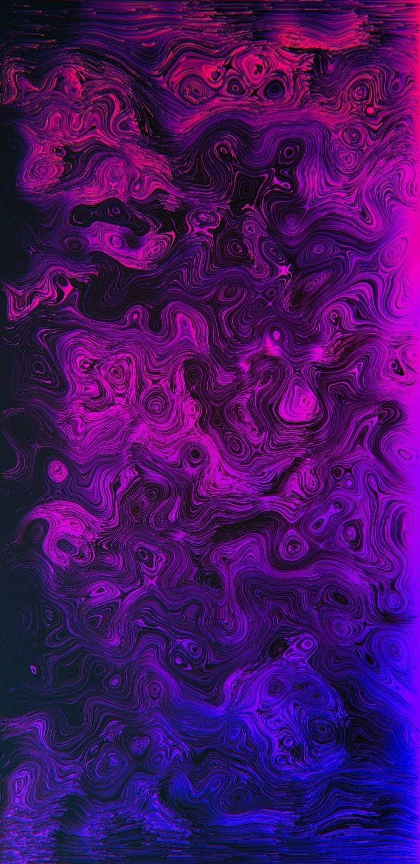 Dark Psychedelic Abstract Waves On Iphone Wallpaper