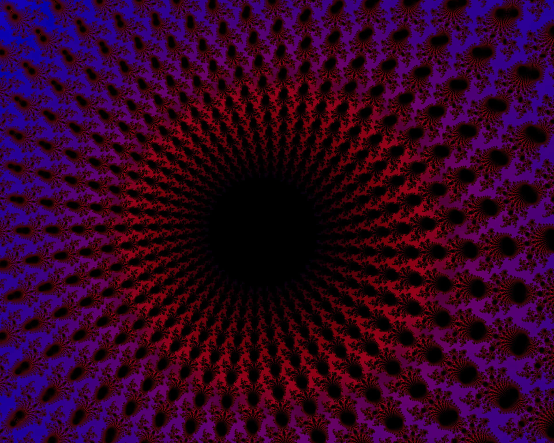 A Blue And Red Spiral Pattern With A Black Background Wallpaper