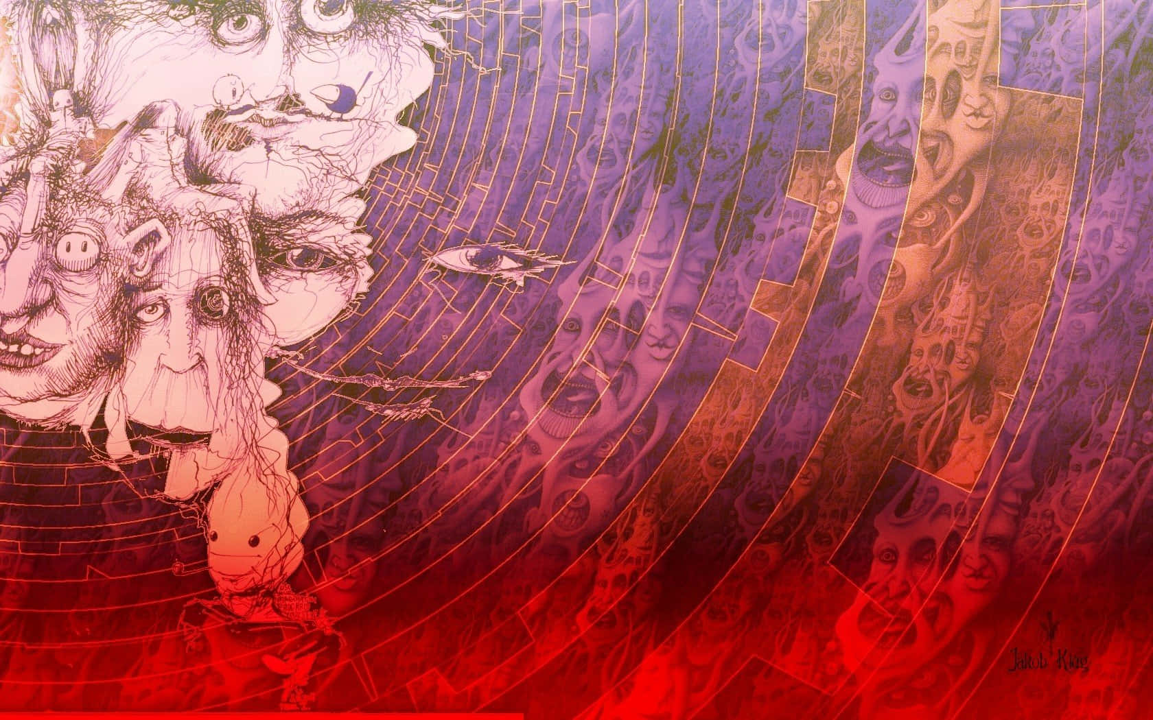Experience an immersive dark psychedelic journey Wallpaper