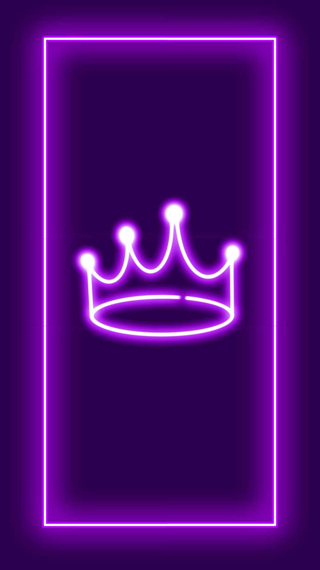 Dark Purple Aesthetic Crown Icon Wallpaper