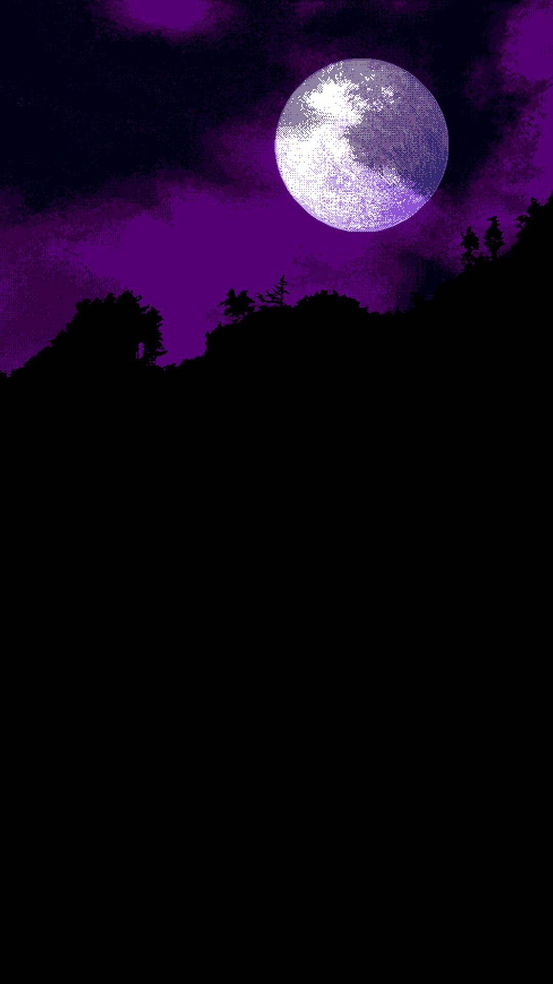 Dark Purple Aesthetic Night Moon