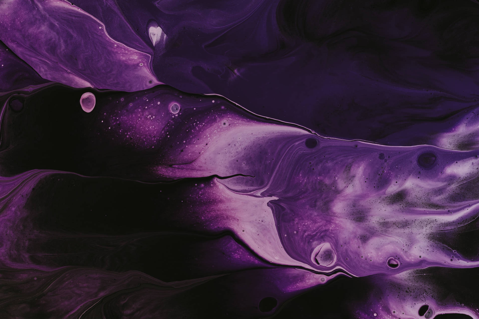 Purple Liquid With Black And White Swirls Wallpaper
