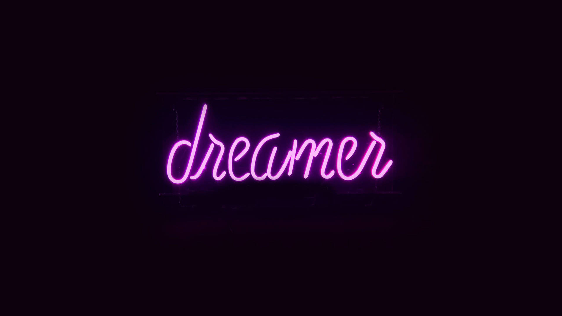 Dark Purple Dreamer Neon Sign