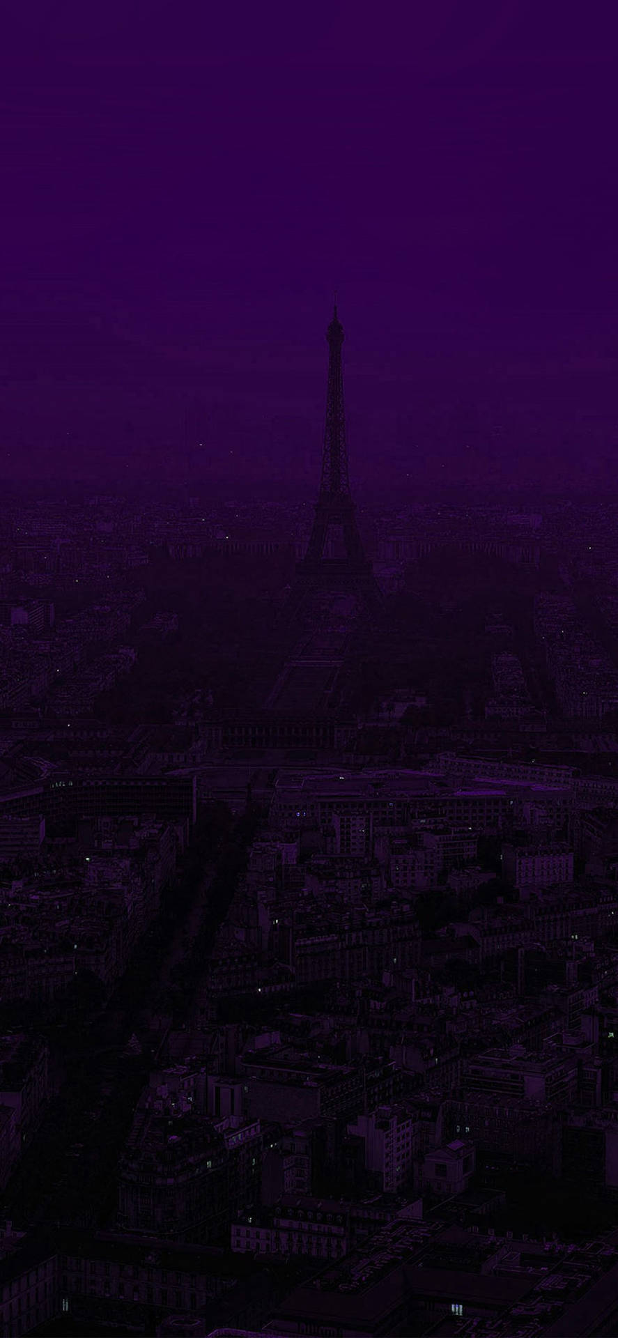 Dark Purple Eiffel Tower Silhouette