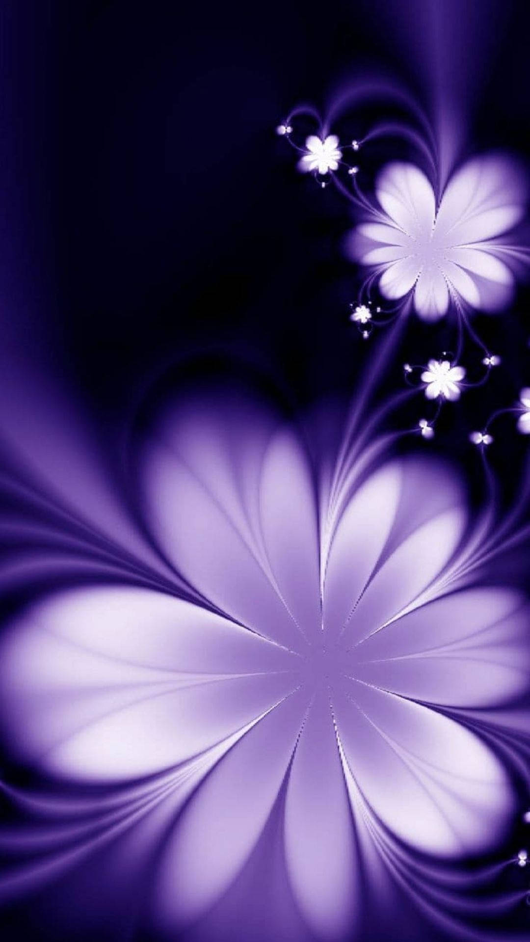 Mejorfondo De Pantalla De Flores Púrpura Oscuro En Hd. Fondo de pantalla