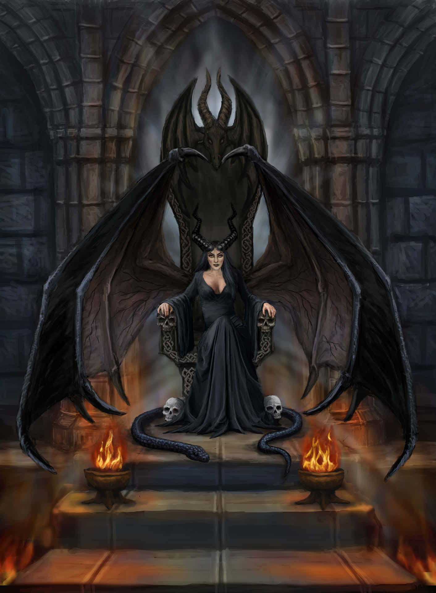 Dark Queen ruling over her mystical empire Wallpaper