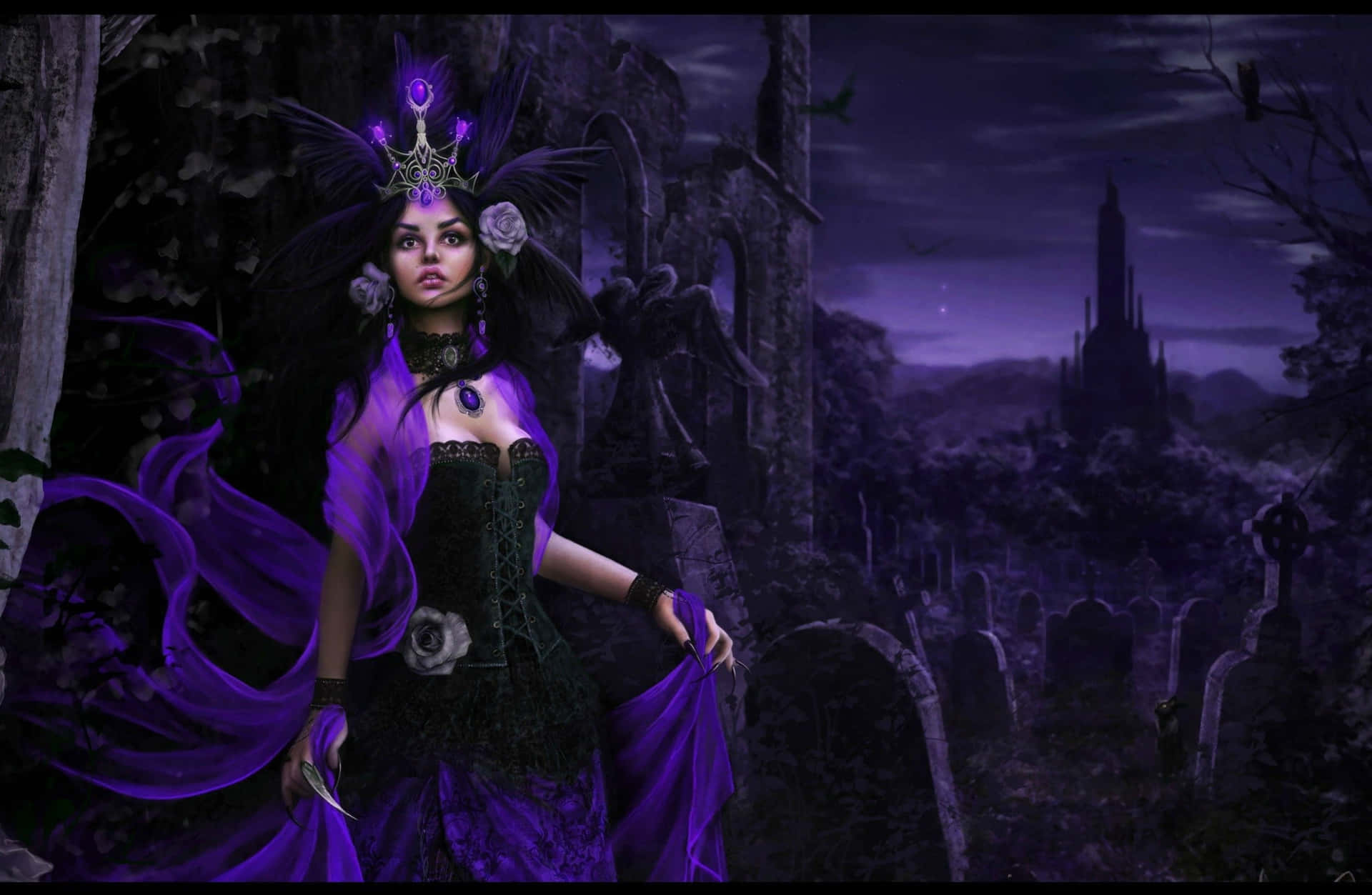 Dark Queen Enthroned Wallpaper