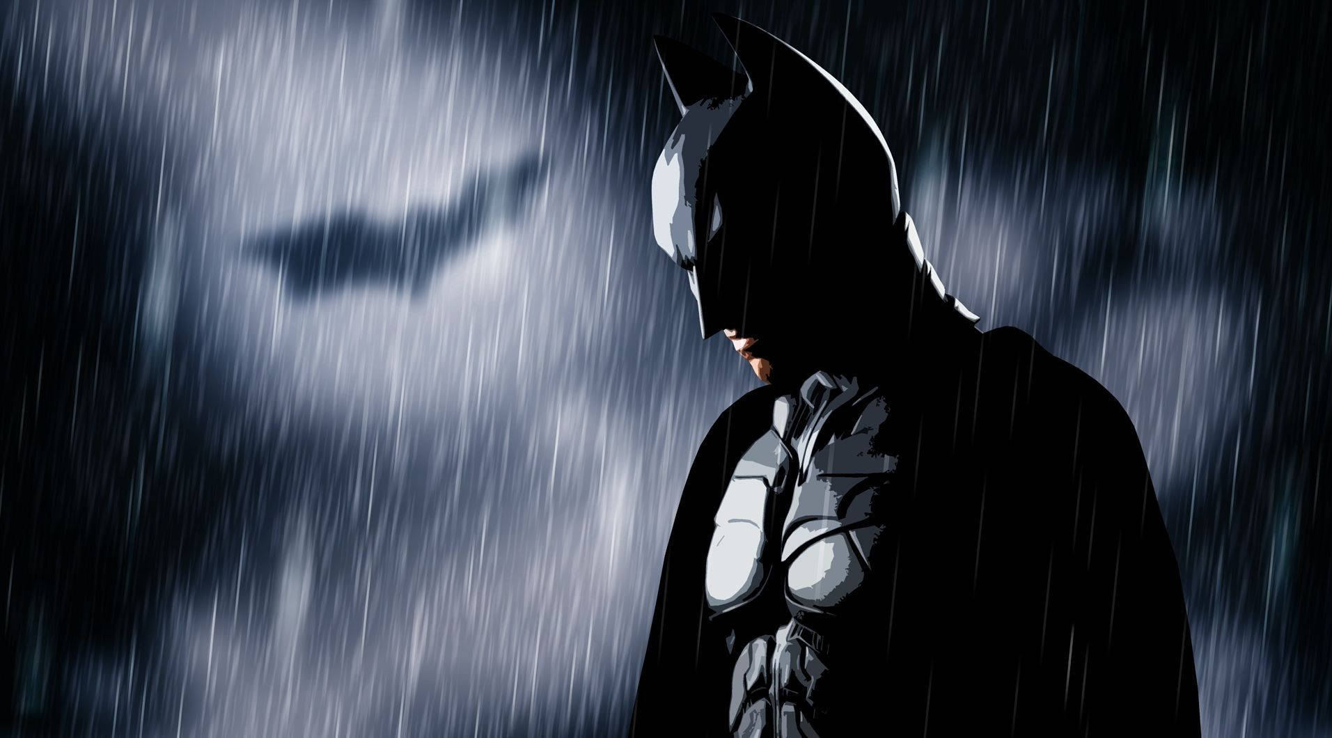 Dark Rain Batman Animated Desktop Wallpaper