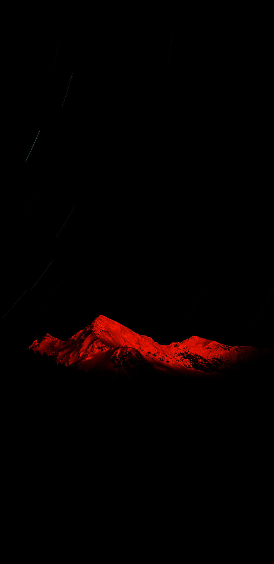 Dark Red Aesthetic Snowy Peaks Wallpaper