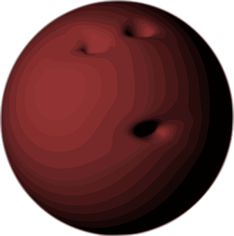 Dark Red Bowling Ball Top View PNG