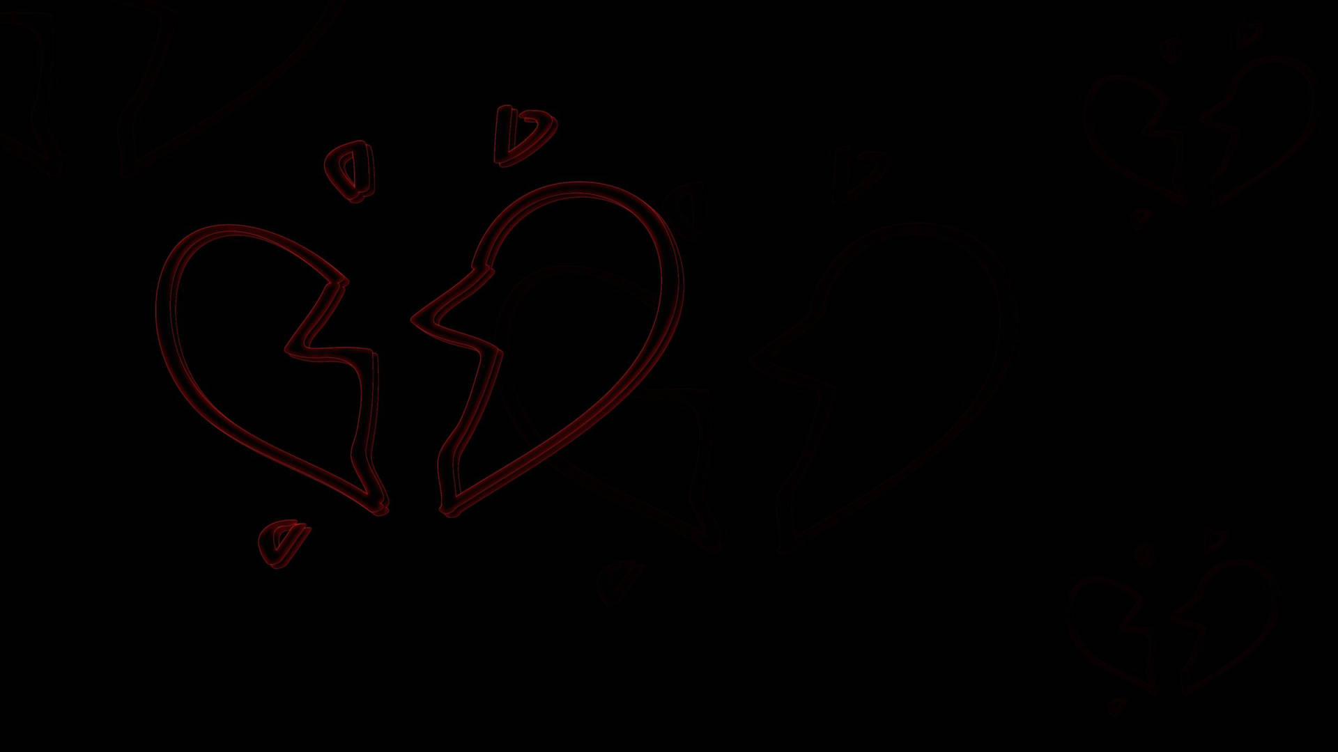 Corazónroto De Color Rojo Oscuro En Resolución 4k. Fondo de pantalla