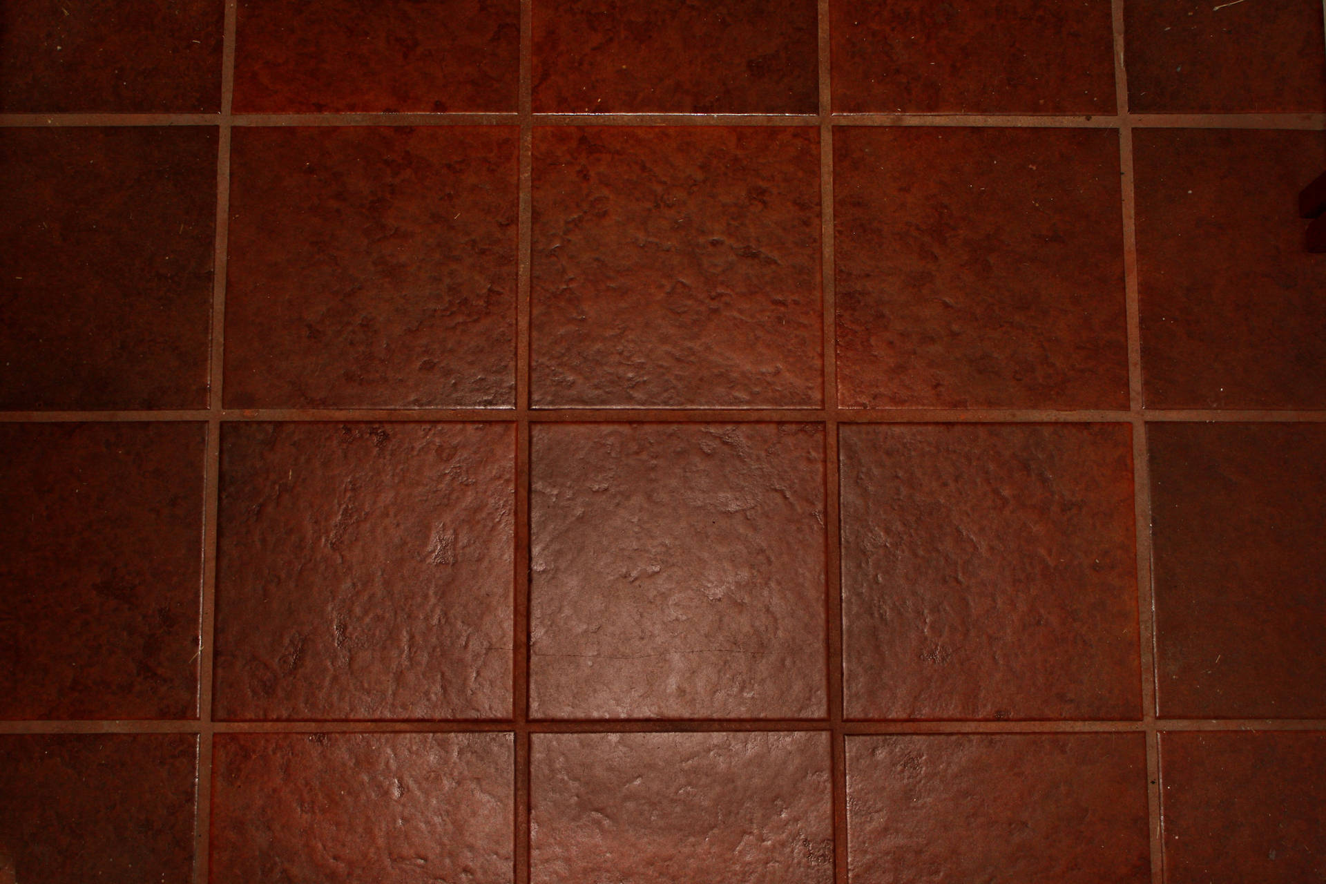 Dark Red Brown Floor Tiles Wallpaper