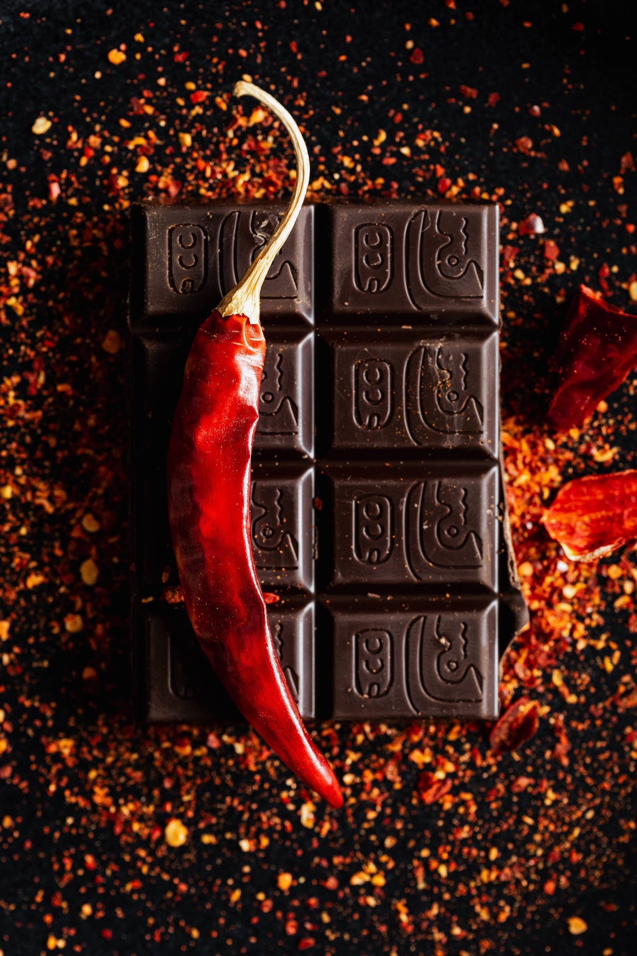 Dark Red Chili And Chocolate Wallpaper
